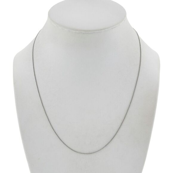 Vintage RL Sterling Silver 925 1.0mm Curb Link Chain Necklace 18" - Picture 1 of 3